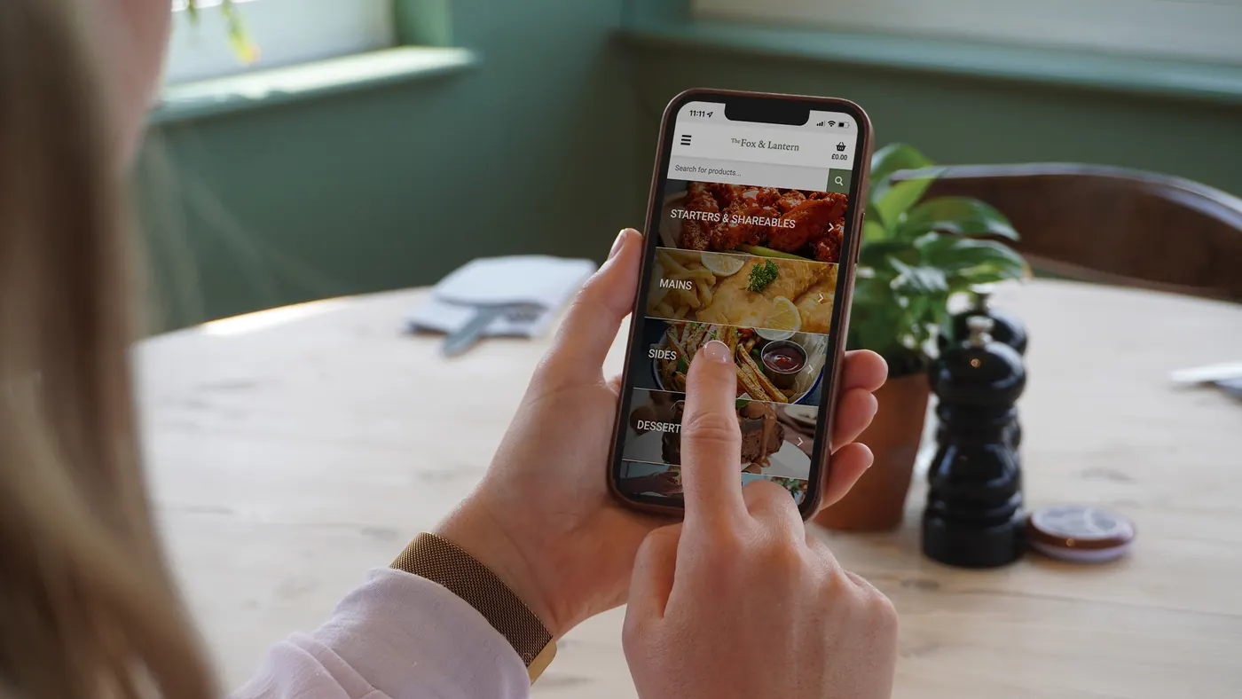 ICRTouch ByTable menu on a phone in a restaurant (image: ICRTouch)