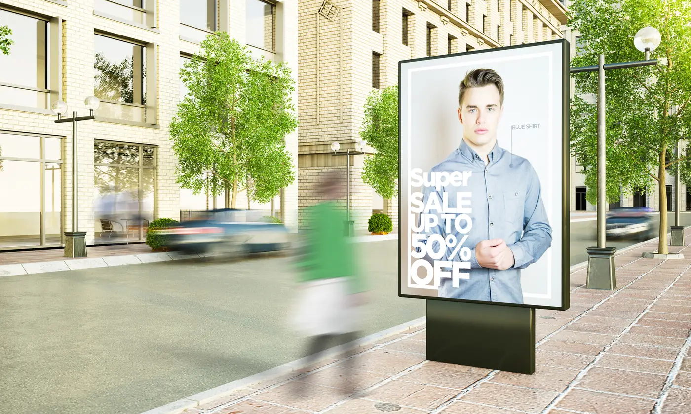 ICRTouch Digital Signage display on a street (image: ICRTouch)
