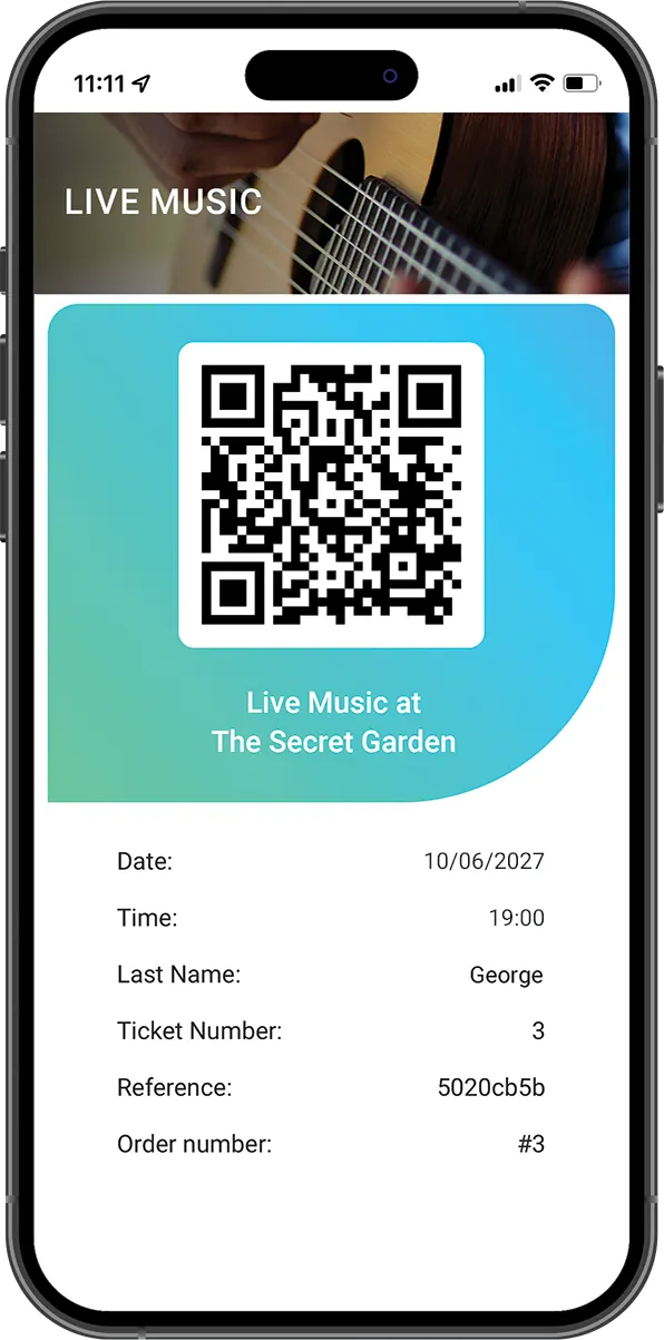 Live music tickets sold with ICRTouch Ticketing (image: ICRTouch)