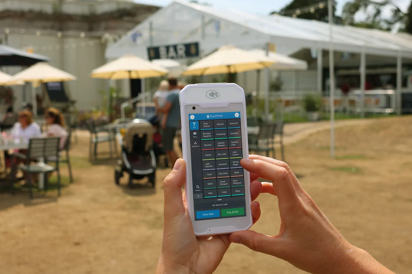 ICRTouch TouchPoint lite at a festival bar (image: ICRTouch)