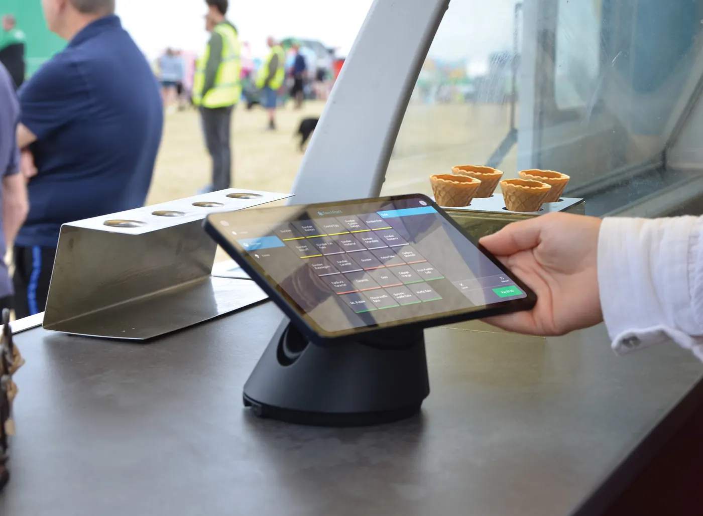 ICRTouch TouchPoint lite on a tablet in an ice cream van (image: ICRTouch)